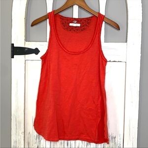 Anthropologie Pure+Good Red Slub Scoop tank top